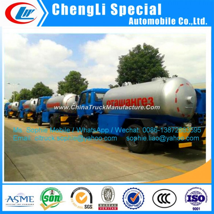 China Good Quality 8cbm 5mt Dongfeng 4X2 170HP LPG Storage Tanker Truck Bulk LPG Truck Propane Tank 