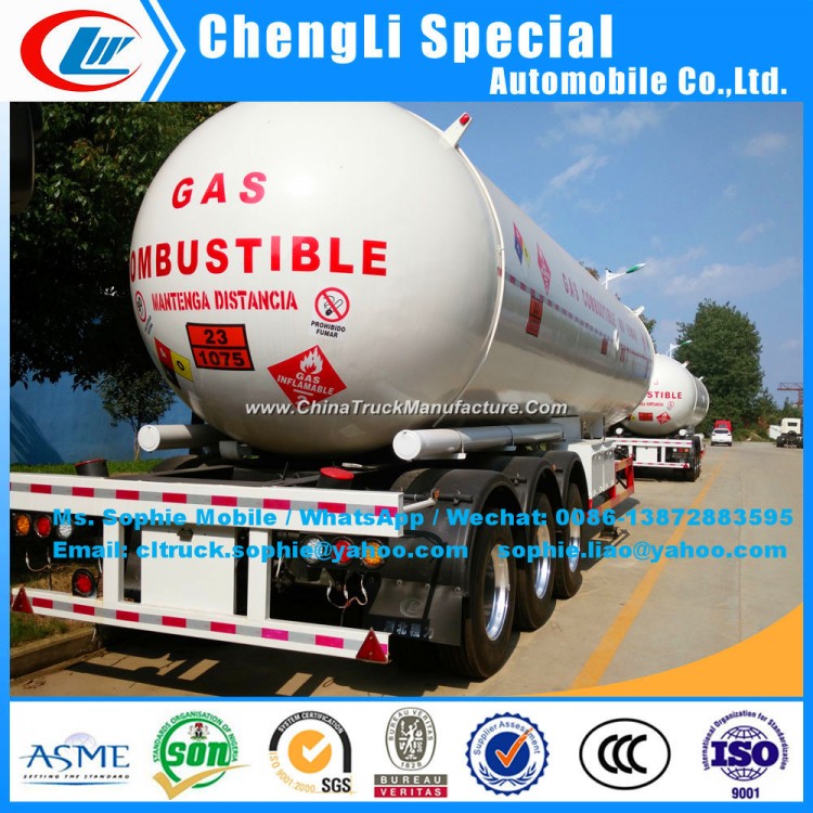 56cbm LPG Tanker Vessel Compress Gas Trailer LPG Transportation Trailer LPG Gas Tank Trailer LPG Sem