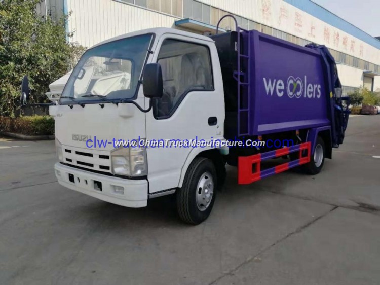Isuzu Japan Truck Mounted 5000 Liters Garbage Compactor Vehicle