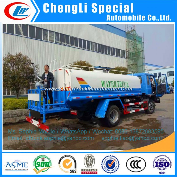 Dongfeng 4X2 6 Wheels 10ton Road Wash Water Tank Truck Water Carrying Truck