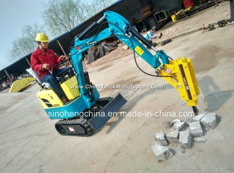 800kg Mini Crawler Excavator with Hammer Attachments for Sale Xn08