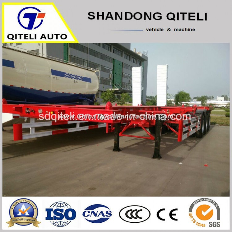 20FT 40FT Skeleton Semi Trailer for Containers Transport Service