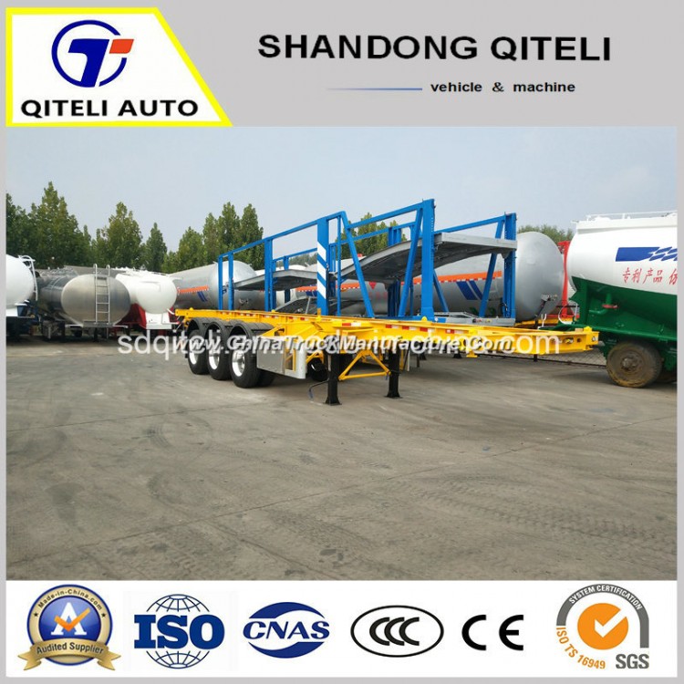 Low Price 40 FT Container Transportation Skeletal Semi Trailer with Container Lock