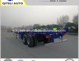 3 Axles 40FT Skeleton/ Flatbed Container Semi Trailer for Port