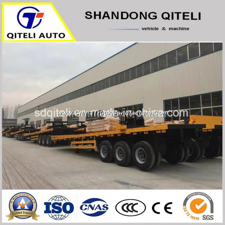 3 Axles 40FT Flatbed Container Flat Bed Semi Trailer