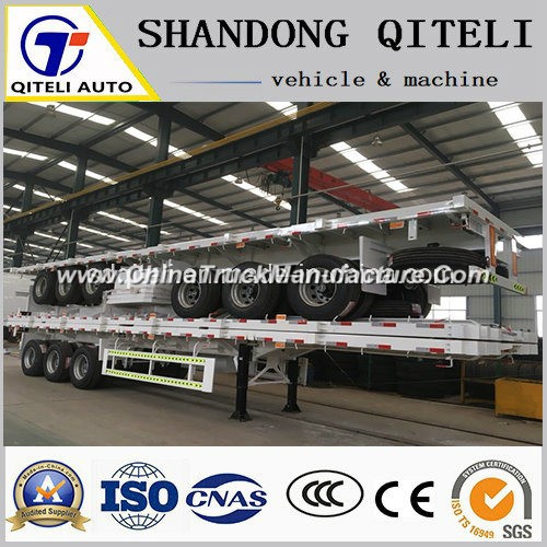 40FT 3axle Flatbed Carrying Container Flatbed Semi Trailer