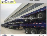 40FT 2 Axle 40t Container Loading Semi Trailer Flatbed Trailer for Sale