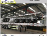 Chinese Manufacture 3 Axles Flatbed Container Semi Trailer