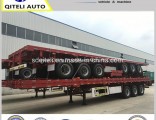 3 Axles Utility Flat Bed Flatbed Semi Truck Trailer