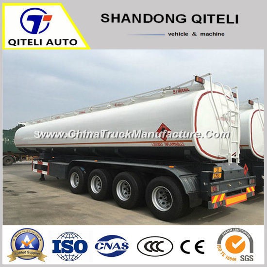 Crude Oil Tank Semi Trailer 45000L Steel Petroleum Fuel Tanker Semi Trailer