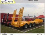 80t Tri Axle Lowbed/ Lowdeck/ Low Platform Cargo Heavy Truck Semi Trailer