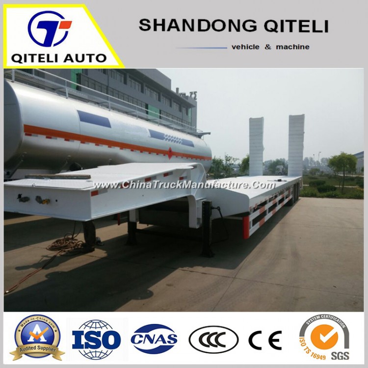 3 Axle 60 Tons 100 Ton Hydraulic Extendable Lowboy Loader Lowbed Low Bed Truck Semi Trailer for Sale
