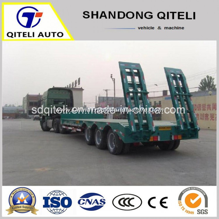 3 Axle 70tons Extendable Low Loader Lowbed Semi Trailers for Tanzania