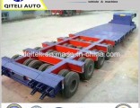 120 Ton 4 Axle Hydraulic Detachable Goose Neck Lowboy Trailer for Bulldozer Transport