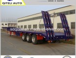 13m 3 Axles Lowbed Semi Trailer 50ton for Construction Machines