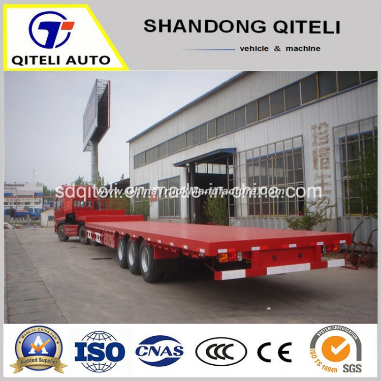3 Axles Lowboy Lowbed 70 Ton Low Bed Semi Trailer