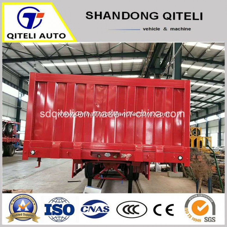 Tri-Axle 40FT Flatbed Semi-Trailer with 600mm Sidewall