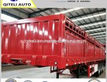 60tons Sidewall Flatbed 3axles Detachable Bulk Cargo Truck Semi Trailer