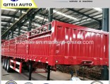3 Axle Bulk Cargo Transportation Flatbed Sidewall Cargo Semi Trailer