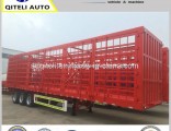 3 Axle Flatbed Cargo Semi Truck Semi Trailer Stake Cargo Trailer for Sale
