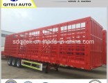 3 Axle 60ton Fence Semi Trailer Flatbed Cargo Trailer Stake Truck Trailer
