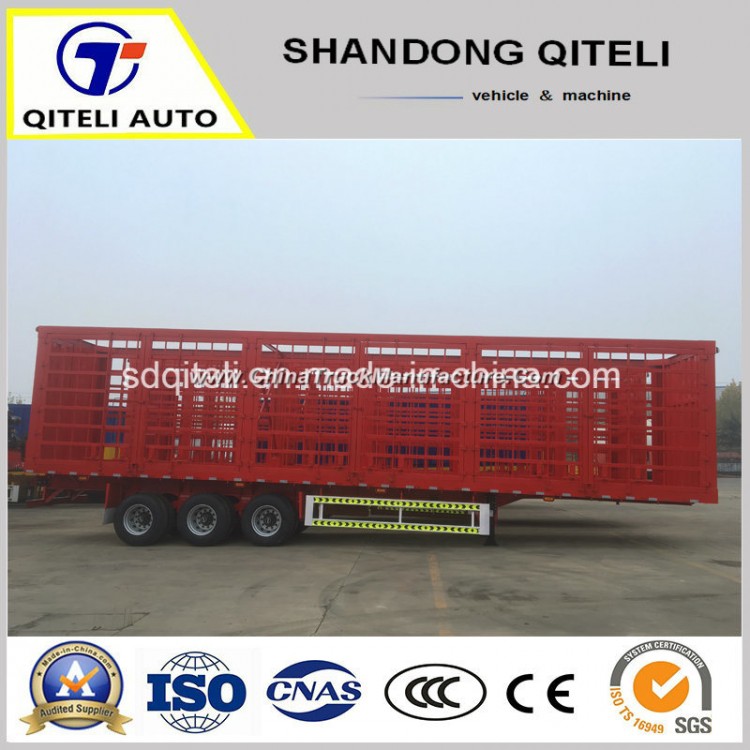 Three Axle Bulk Cargo/Livestock/Poultry/Cattle Transportation Stake Semi-Trailer with Tent