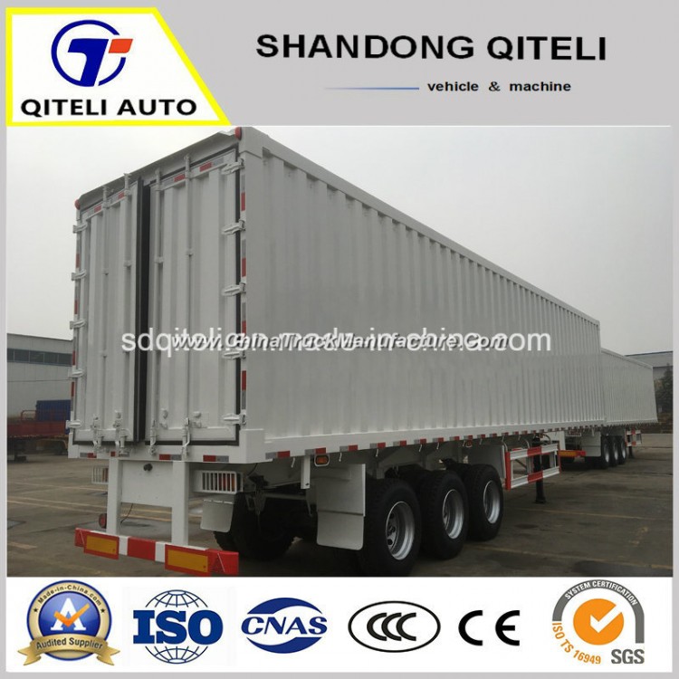3 Axle Log Trailer Box/Van Type Logistics Cargo Transportion Curtain Semi Trailer