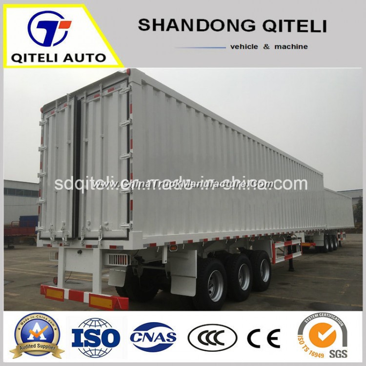 Tri Axles Hydraulic Cylinder Container Van Tipper Semi Trailer for Tansportation