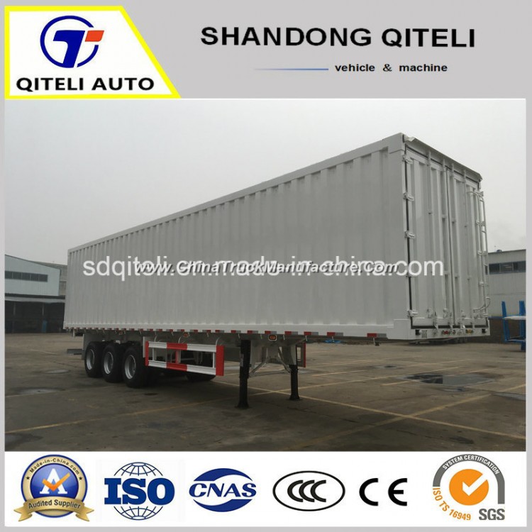 40FT 3axles Box/Van Type Truck Semi Trailer Transport Bulk Cargo