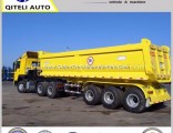Truck Use Hydraulic Cylinder Rear Dumper/Tipper Tanker Semi Trailer for Pellet Feed/Power Material