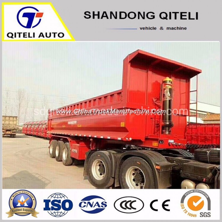 Tri Axles Factory Price Hydraulic Cylinder Dump Semi Trailer for Tansportation