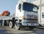 700 Hino 8X4 Flatbed Truck with Foldable Arm Knuckle-Boom Palfinger Pk32080 12tone Loading Crane
