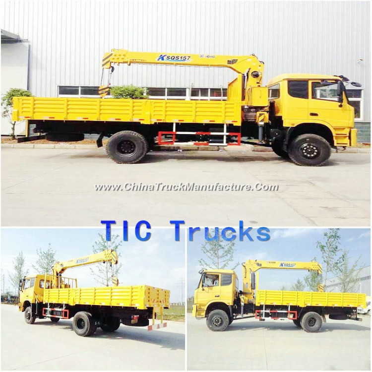 Euro 4 Dongfeng All Wheel Drive 4X4 Truck Mounted Crane 4X4 off-Road with 190HP Cummins Engine