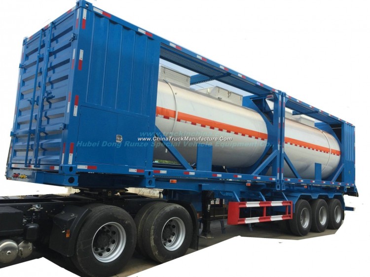 20FT Tank Container for Fuel, Crude Oil, Diesel 20, 000 Liters Mounted with Pump Skid Portable Gas G