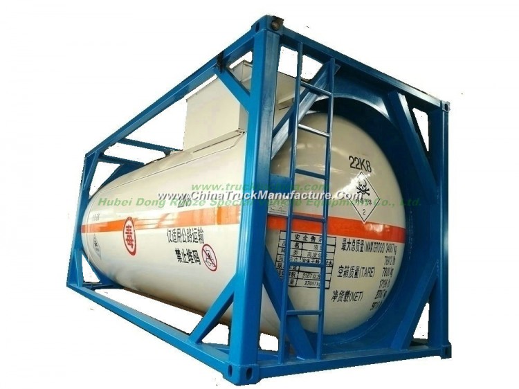 ISO Liquid Chlorine Tank Containers 20FT 21, 670 Liters (27Ton) Class 8 Cl2 UN1791 Hydro Test Pressu
