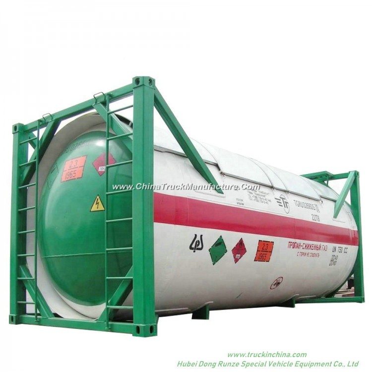 20FT ISO LPG Tank Container for Liquid Propane, Cooking Gas, Dem, Isobutane 24kl  -40kl Custerm