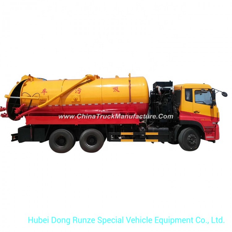 20000L Vacuum Sewage Tanker Truck with High Pressure VAC Pump Water Ring Type 30cbm/Min Suction Cess
