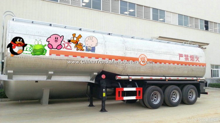 Stainless Steel 304 Food Oil Tanker Semi-Trailer 3 Axles Tank Capacity 45000L to 52000L Shell Polish