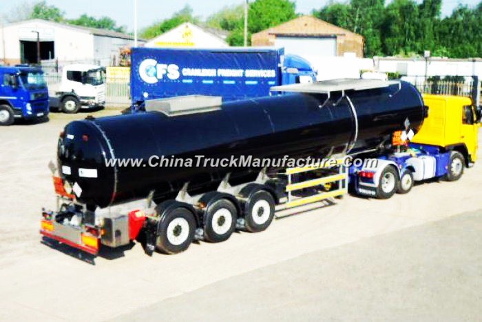 Hot Diesel Burner Heaed Bitumen Tanker Trailer Withtri-Axle