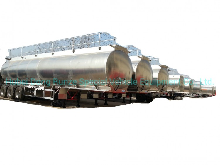 Aluminum Alloy Tanker Trailer 40kl for Diesel, Oil, Gasoline, Kerosene Road Transport with 3 BPW Axl