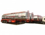 3 Axles Insulated Hot Bitumen Tanker Trailer 45cbm (Liquid Asphalt Tank Semitrailer) with Two Burner