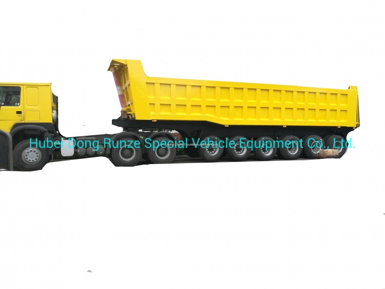 6 Axles Trailer Tipper 80ton-100ton Heavy-Duty for 100 Ton Mangenese and Bouxite Ores Transport