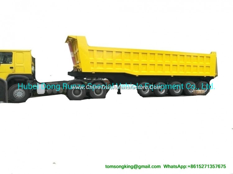 5 Axles Tipper Trailer for 90 Ton Mangenese and Bouxite Ores Transport
