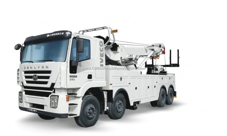Iveco. Genlyon Recovery Trucks Heavy Duty Wrecker 50tons with Remote Control Rotatory Crane Wrecker 
