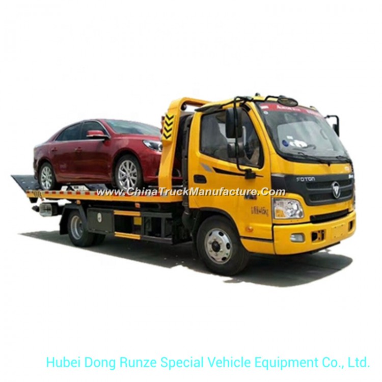 Foton Recovery Roll Back Flatbed Wrecker or Wheel Lift Wrecker with Broken Car Carrier for Towing Tr