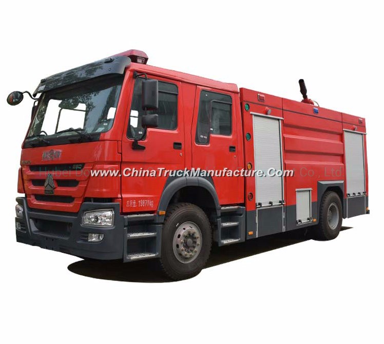 HOWO Double Cabin Fire Truck Duble Cabin Rhd/LHD 4X2 /4X4 Offroad All Wheel Drive with 6500liters - 