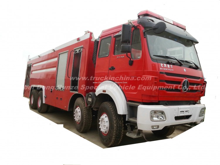 Beiben 3138 8X4 Water Foam Fire Truck, Water Tank 9000L, Foam Tank 2660L Optional All Wheel Drive Of