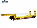 80tons Foldable Gooseneck Front Loading Hydraulic Low Bed Semi Trailer