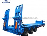100 Ton 6axles Wide Extendable Low Bed Semi Truck Trailer