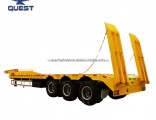 3axles 60 80ton Low Bed Flatbed Low Loader Truck Trailer